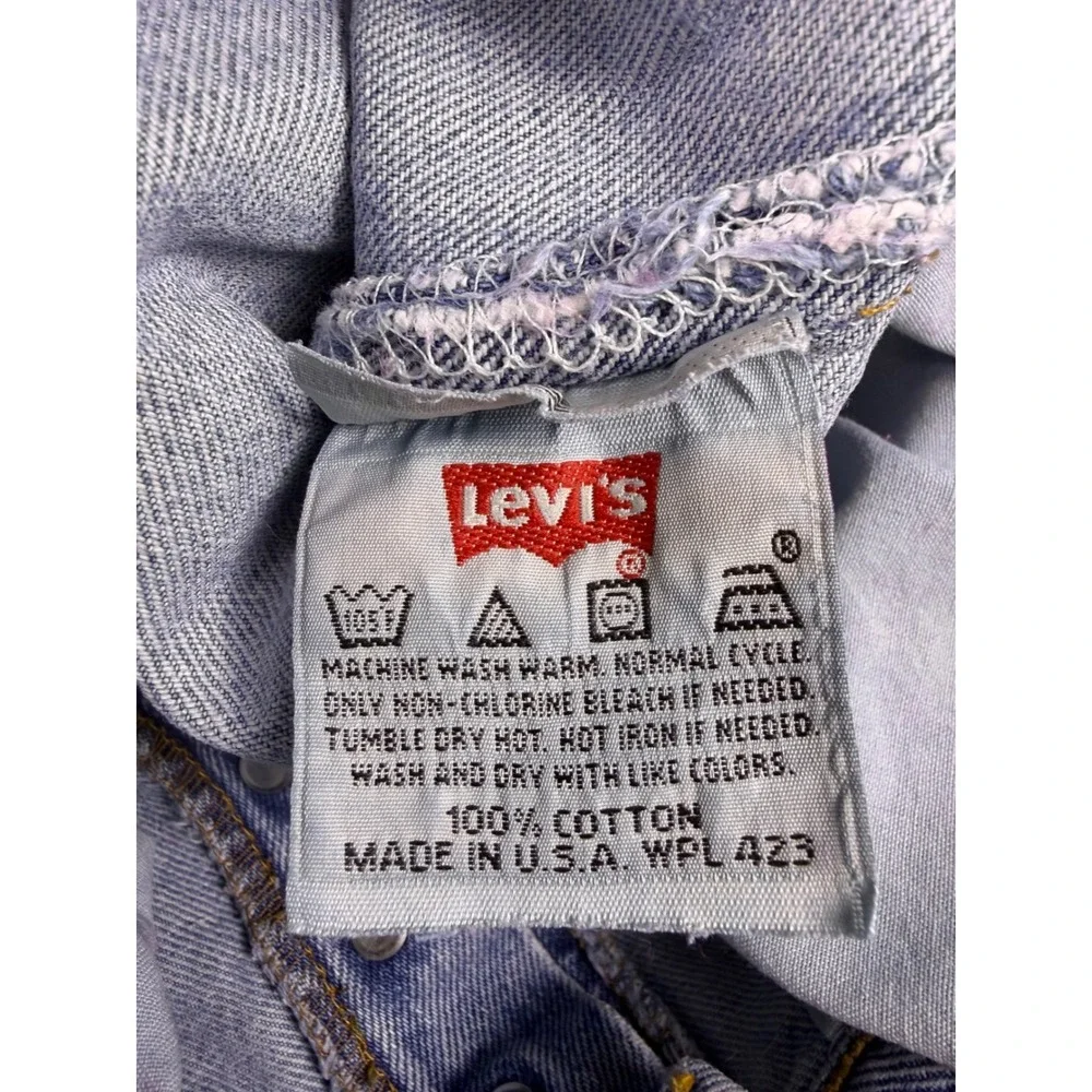 Vtg Levis 501 Jeans‎ 33x32 (Fits 31x31) Light Wash Straight Leg Button Fly USA